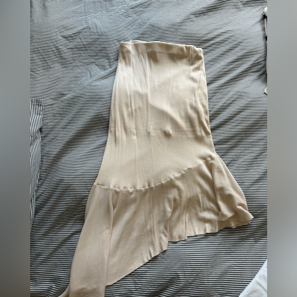 Aaizel Asymmetrical Skirt Cream S Cotton Modal blend